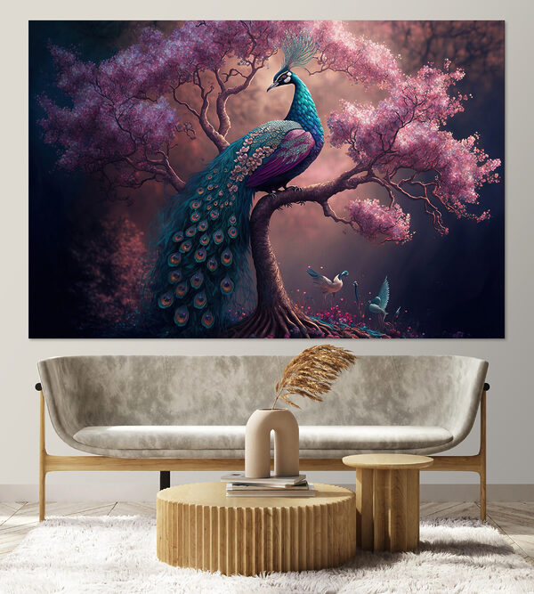 A peacock on a tree