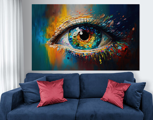 Cuadros Un ojo lleno de color (SKU: s34943) Cuadros Cuadros Un ojo lleno de color (SKU: s34943)