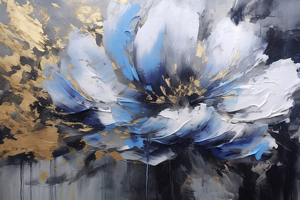 A painting of a flower A painting of a flower