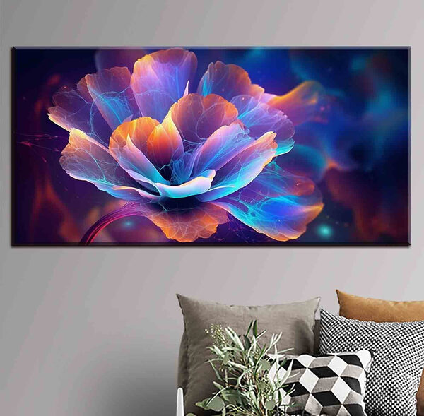 A flower with colorful petals
