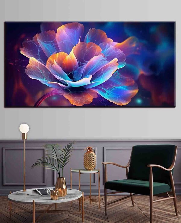 A flower with colorful petals