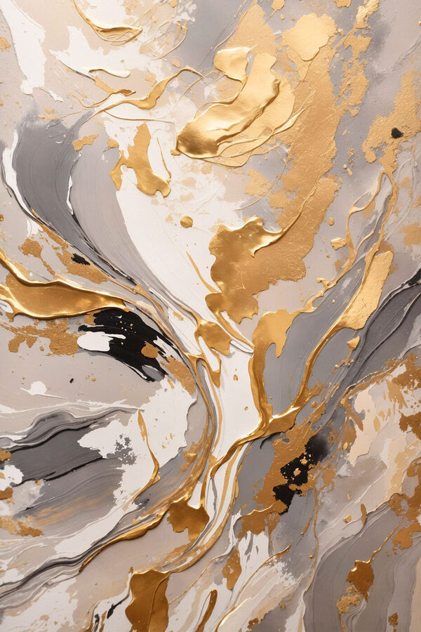A close up of a painting