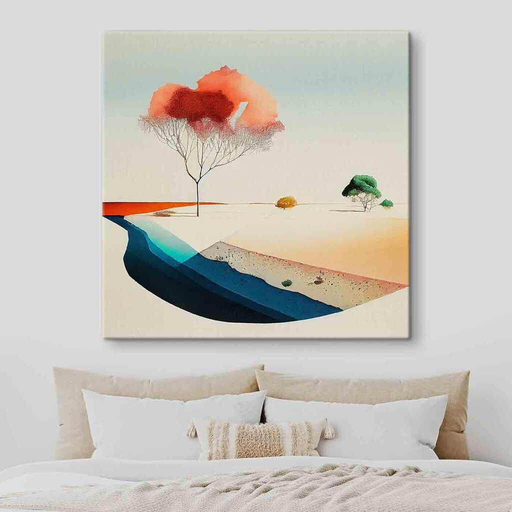 A watercolor painting of a tree