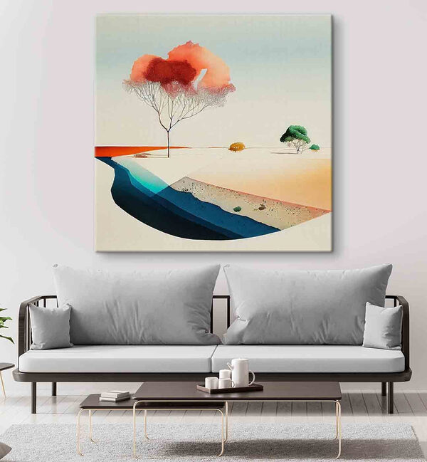 A watercolor painting of a tree