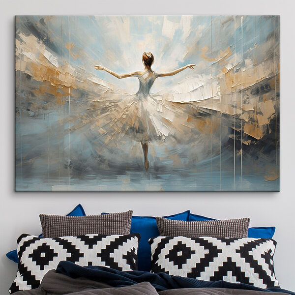A painting of a woman dancing