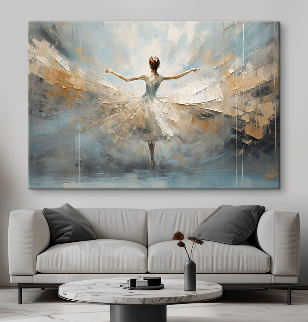 A painting of a woman dancing