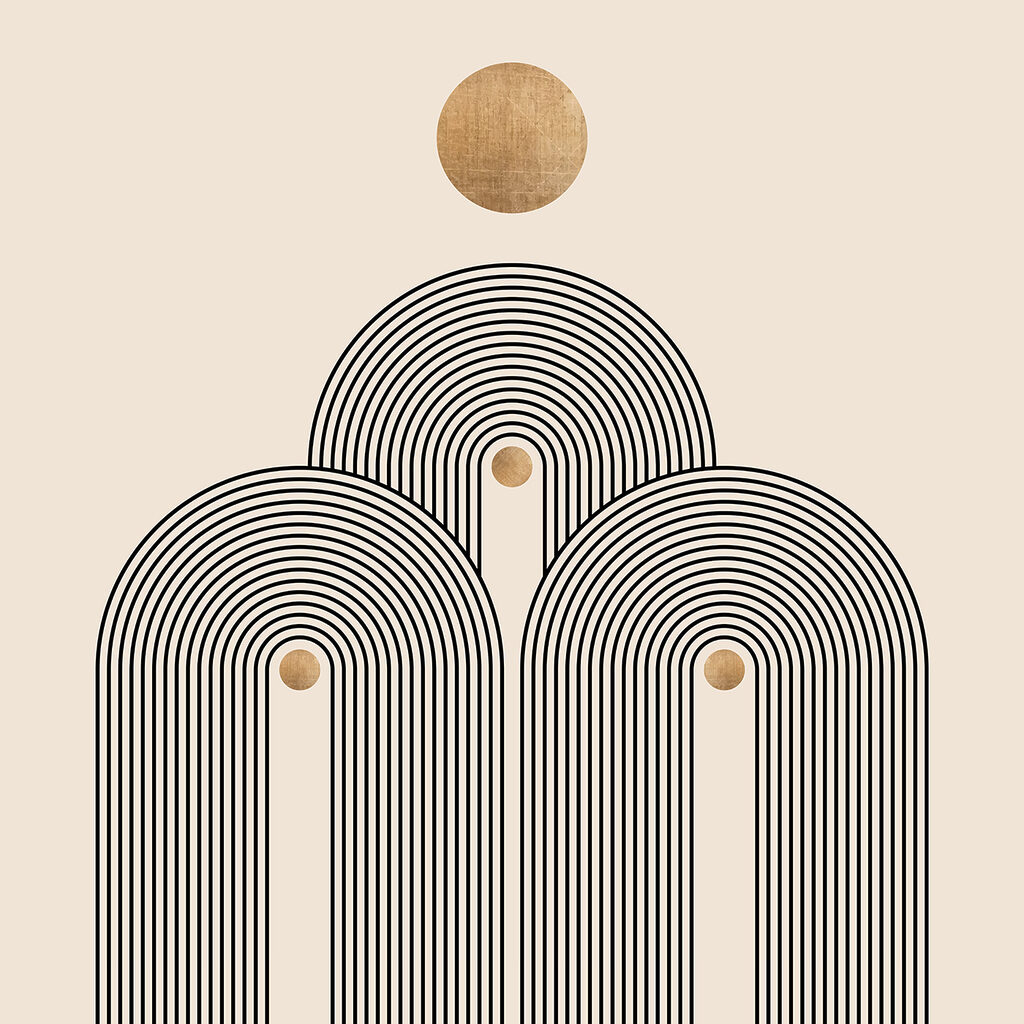 Sun-drenched arches in serene symmetry