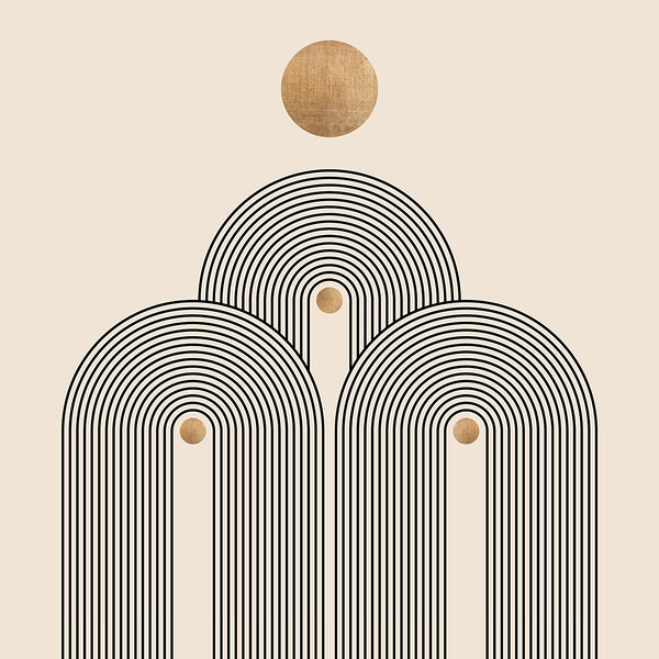 Sun-drenched arches in serene symmetry