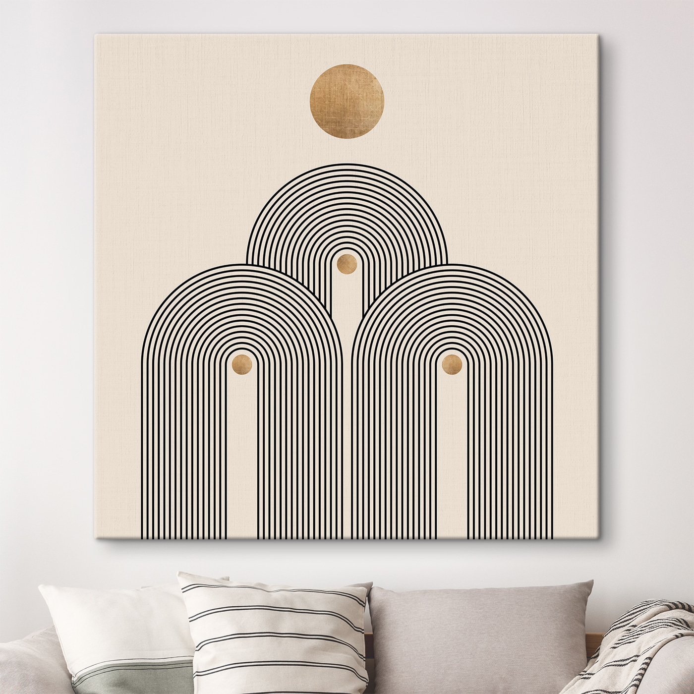 Sun-drenched arches in serene symmetry