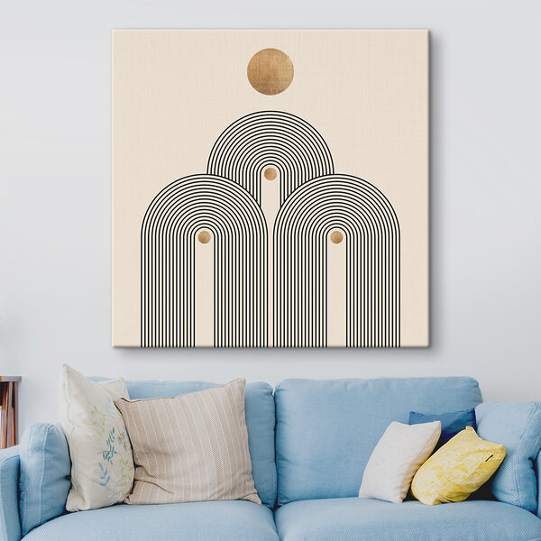 Sun-drenched arches in serene symmetry