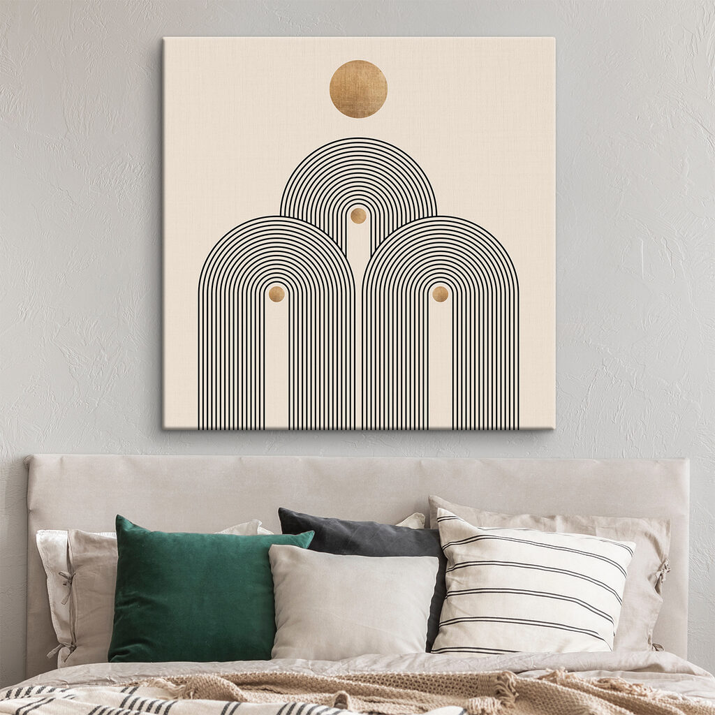Sun-drenched arches in serene symmetry