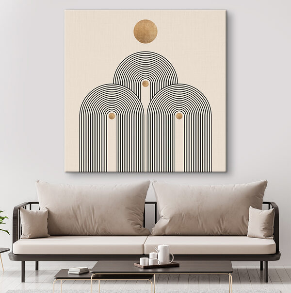Sun-drenched arches in serene symmetry