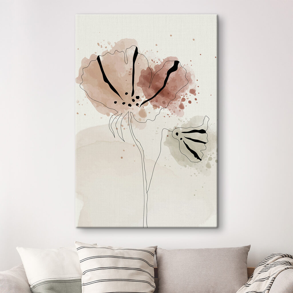 A drawing of flowers on a white background