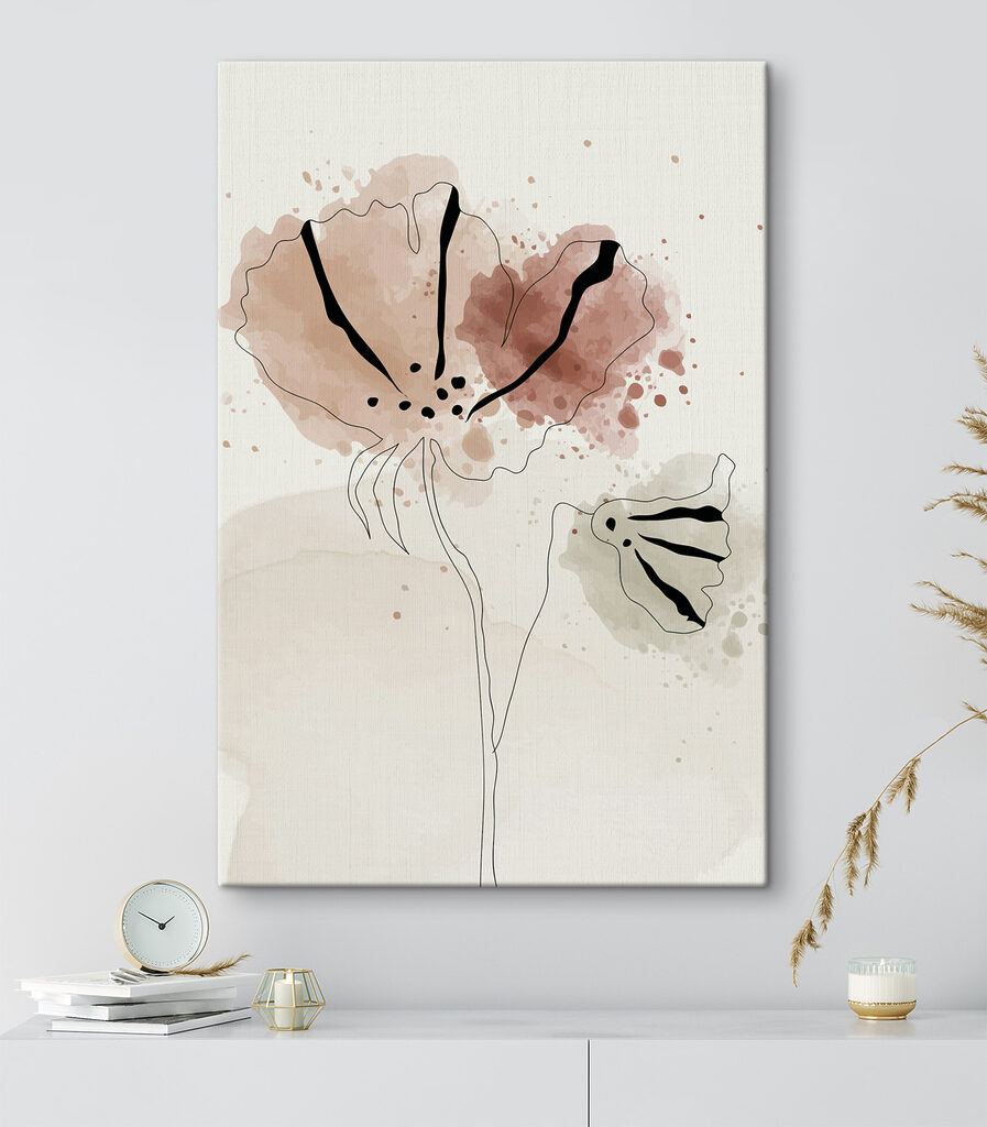 A drawing of flowers on a white background