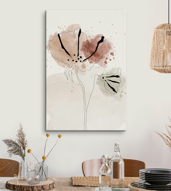A drawing of flowers on a white background