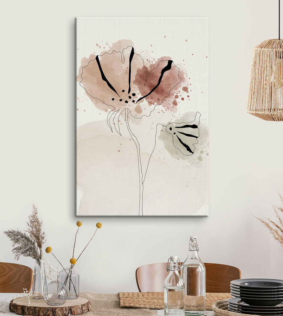 A drawing of flowers on a white background