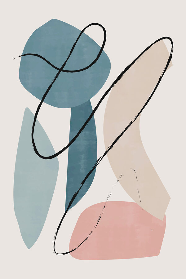 A art piece with different shapes and colors A art piece with different shapes and colors