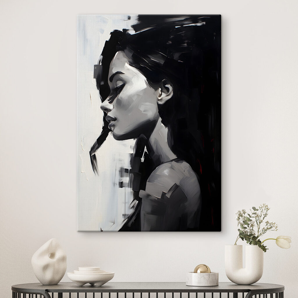 A painting of a woman