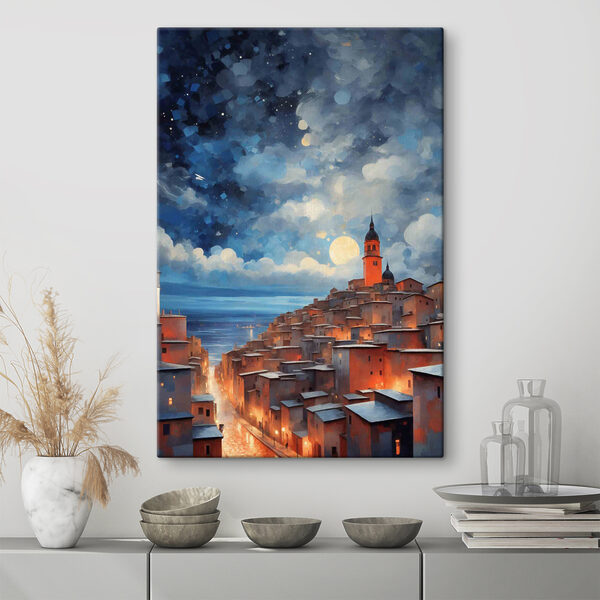 Cuadros Una ciudad con una torre y un edificio en el centro (SKU: s36229) Cuadros Cuadros Una ciudad con una torre y un edificio en el centro (SKU: s36229)