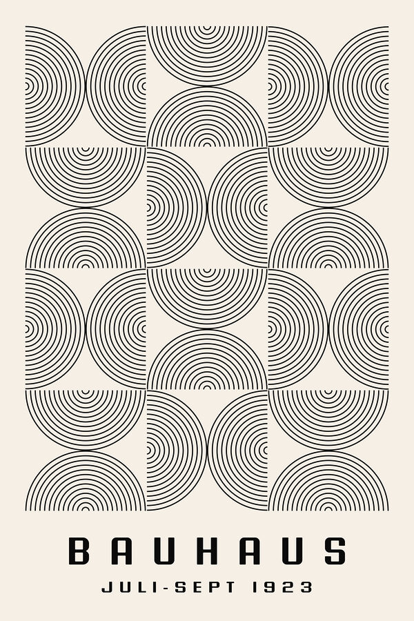 A pattern of circles and lines