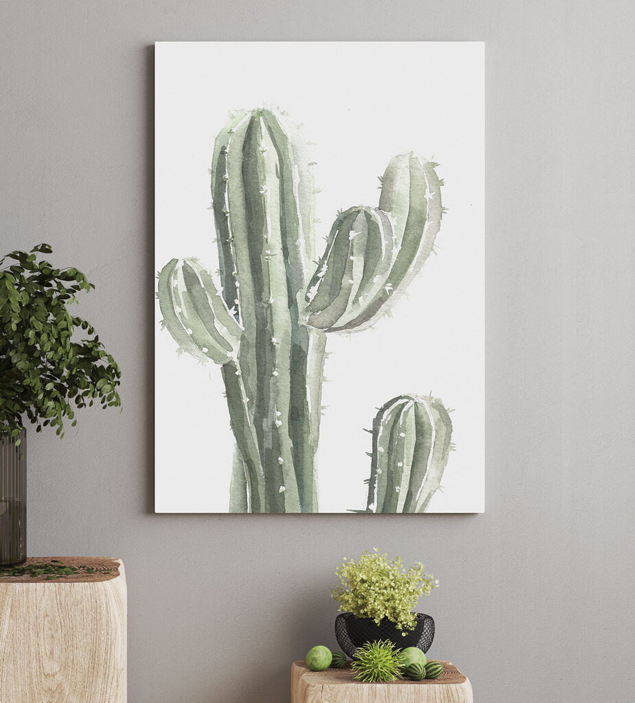 A watercolor of a cactus A watercolor of a cactus