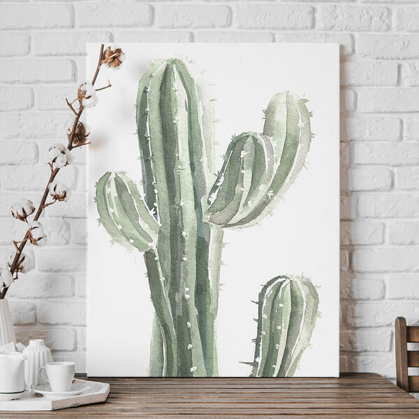 A watercolor of a cactus A watercolor of a cactus