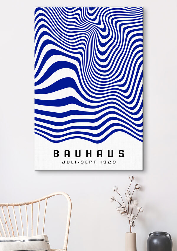 Cuadros Un estampado a rayas azules y blancas