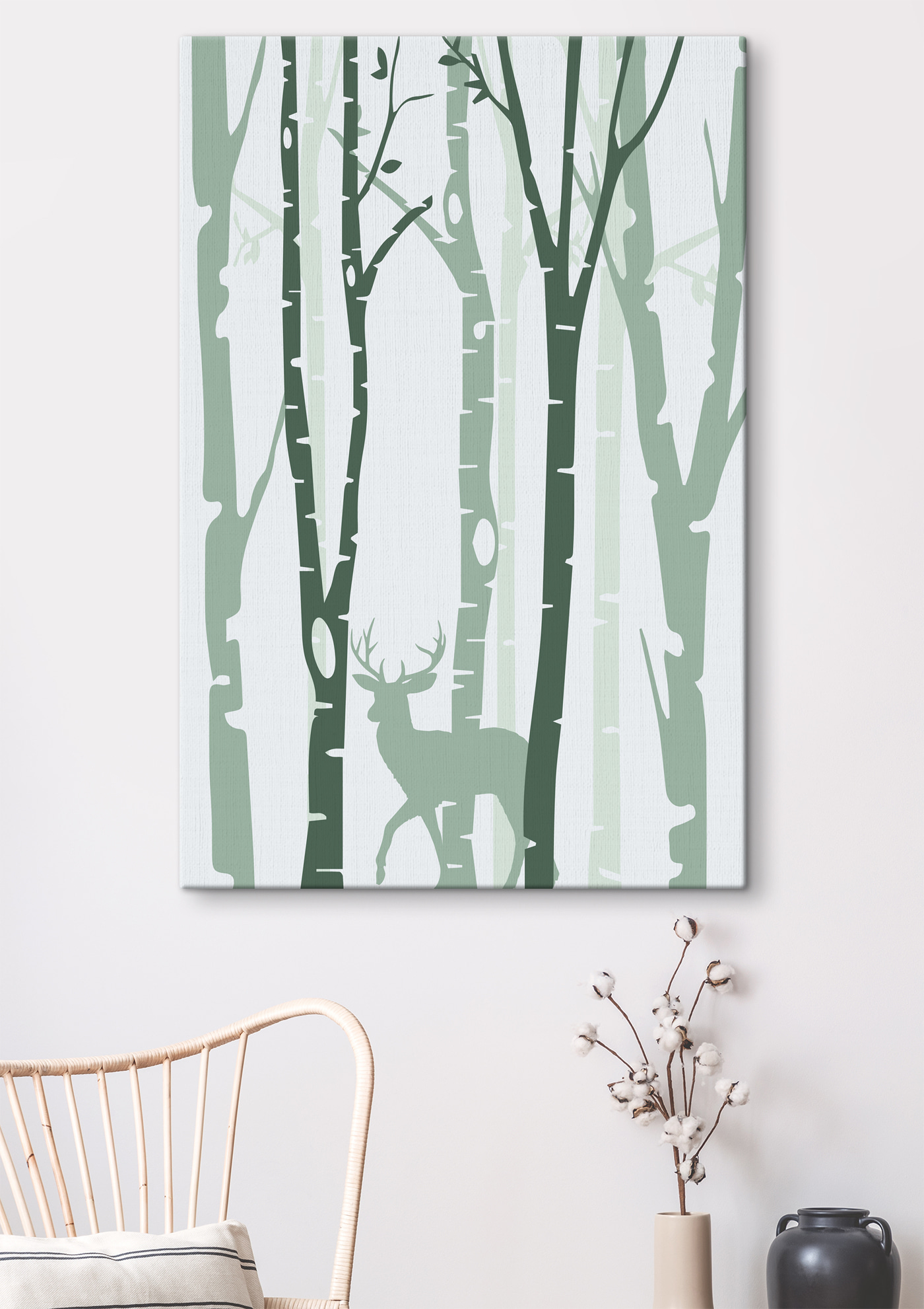 A deer in a forest