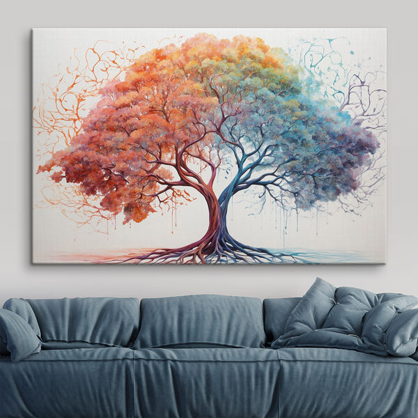 Cuadros Un árbol con hojas de diferentes colores (SKU: s36444) Cuadros Cuadros Un árbol con hojas de diferentes colores (SKU: s36444)