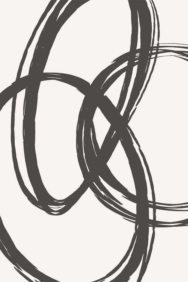 A black and white background with circles
