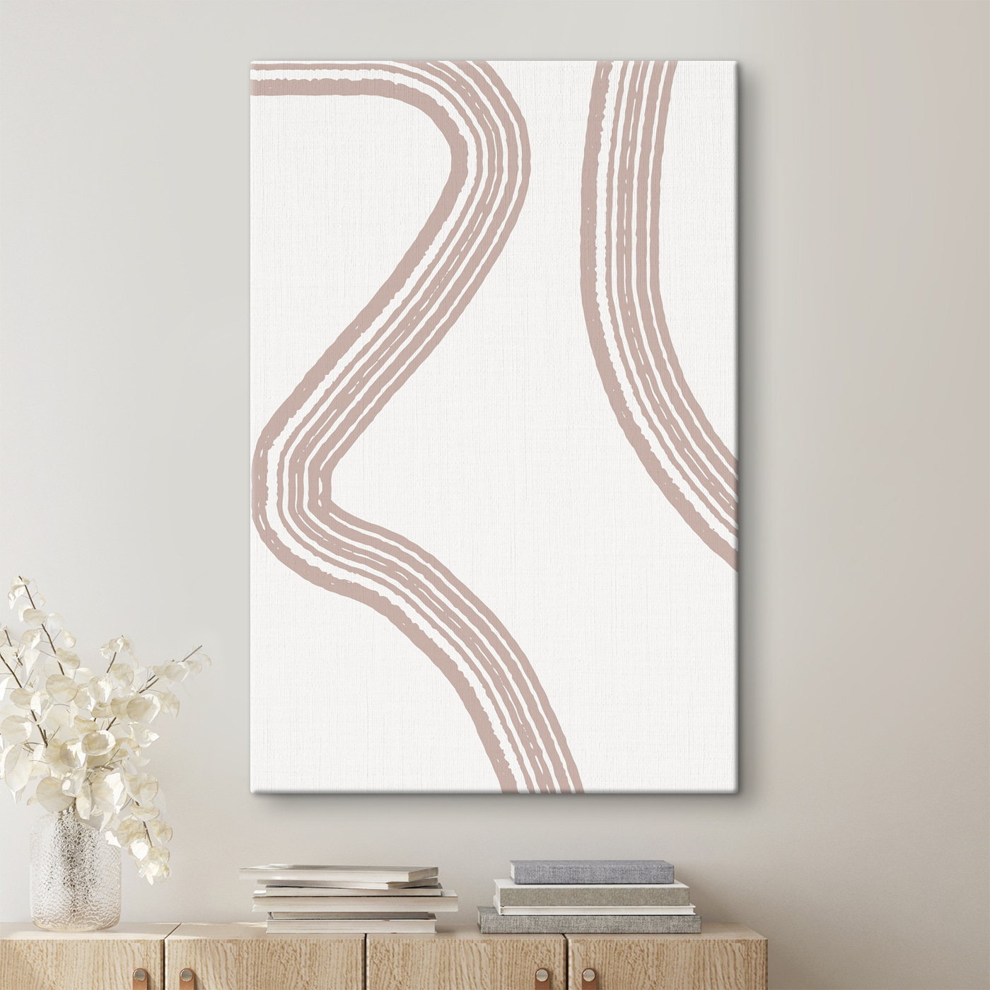 A close up of a line