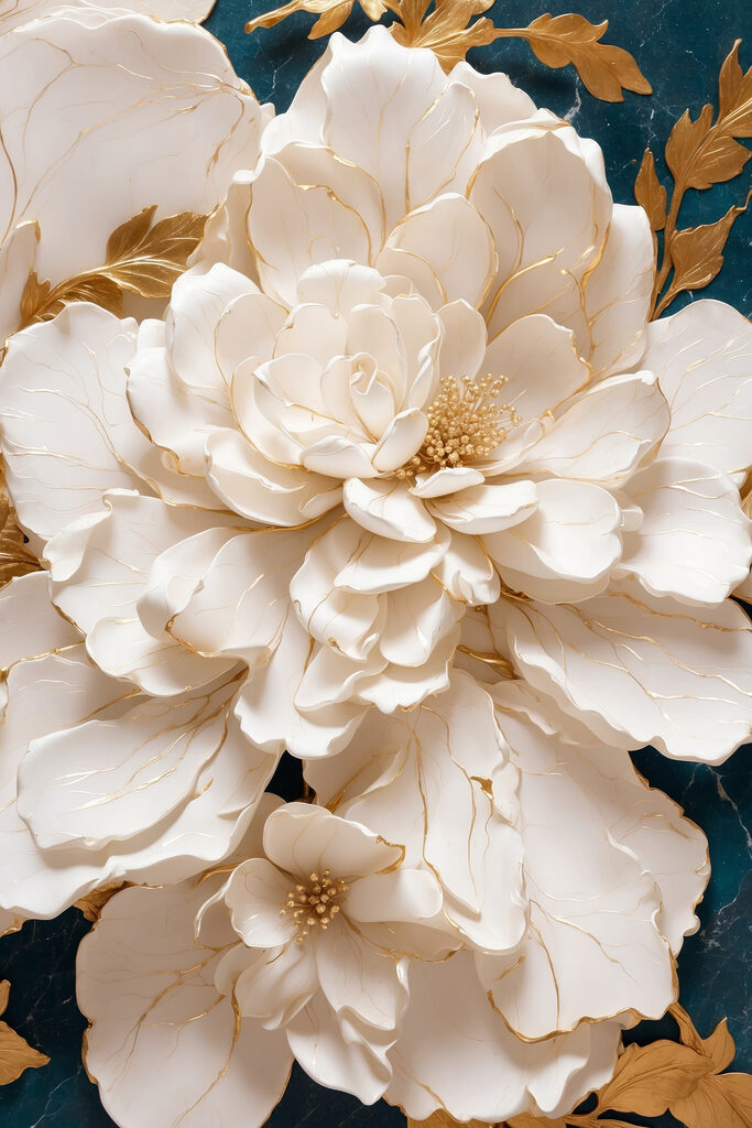 Elegant white blooms with delicate veins