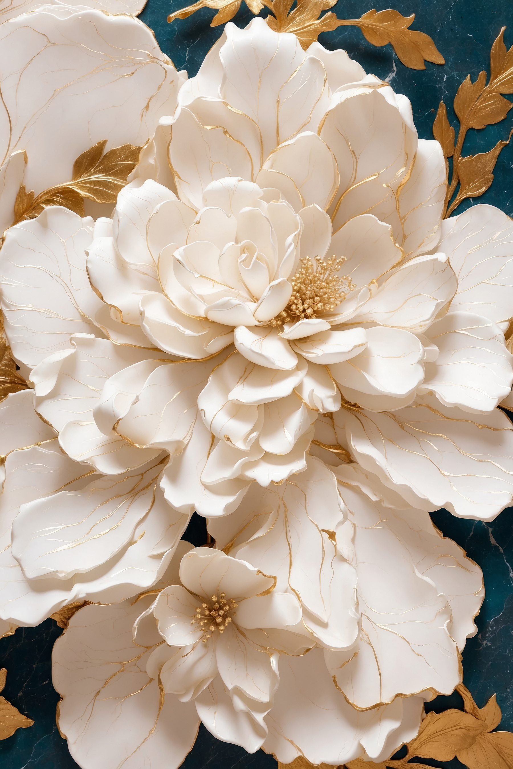 Elegant white blooms with delicate veins