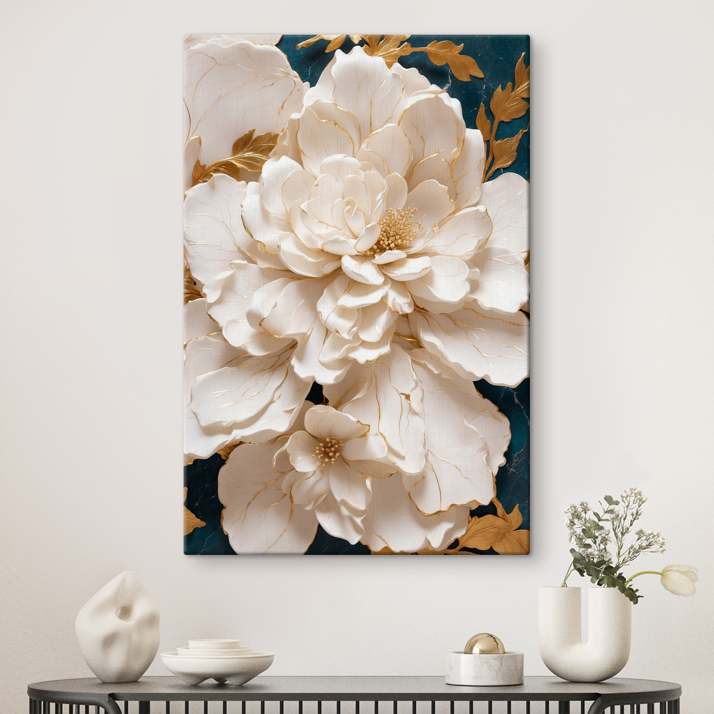 Elegant white blooms with delicate veins