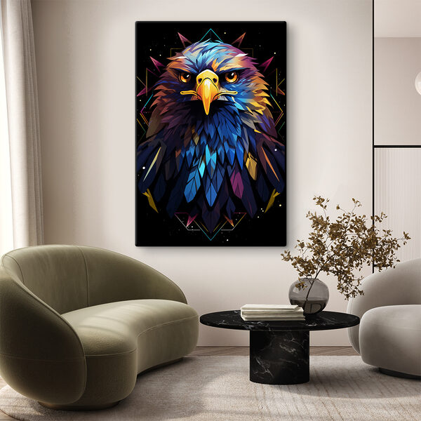 A colorful bird with a yellow beak A colorful bird with a yellow beak