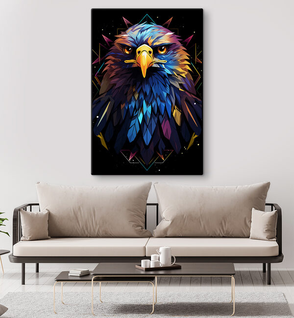 A colorful bird with a yellow beak A colorful bird with a yellow beak