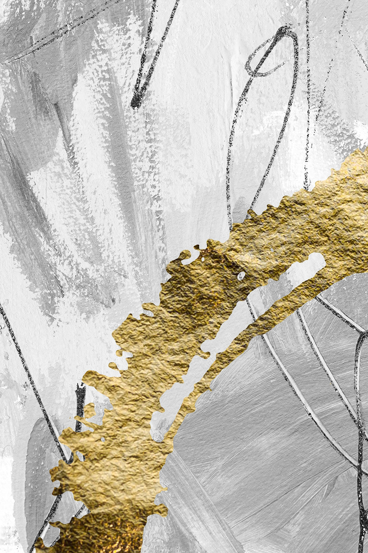 A close up of a painting