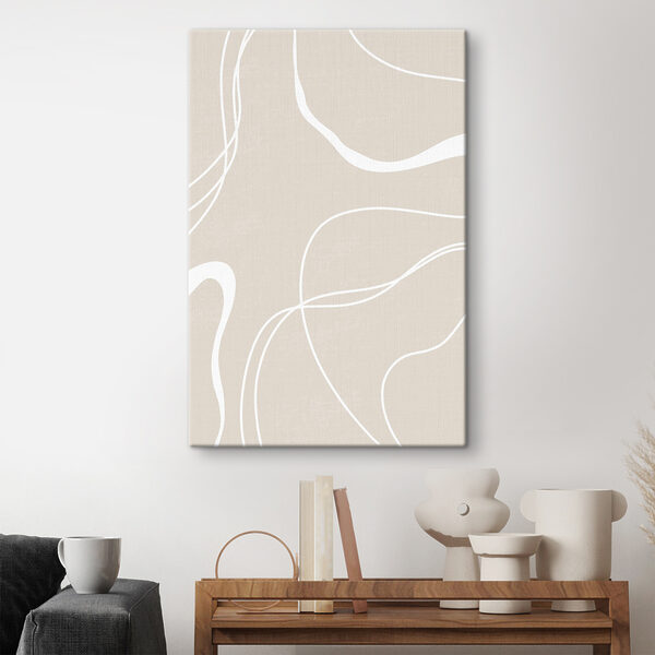 Cuadros Líneas blancas sobre un fondo beige (SKU: s36489) Cuadros Cuadros Líneas blancas sobre un fondo beige (SKU: s36489)
