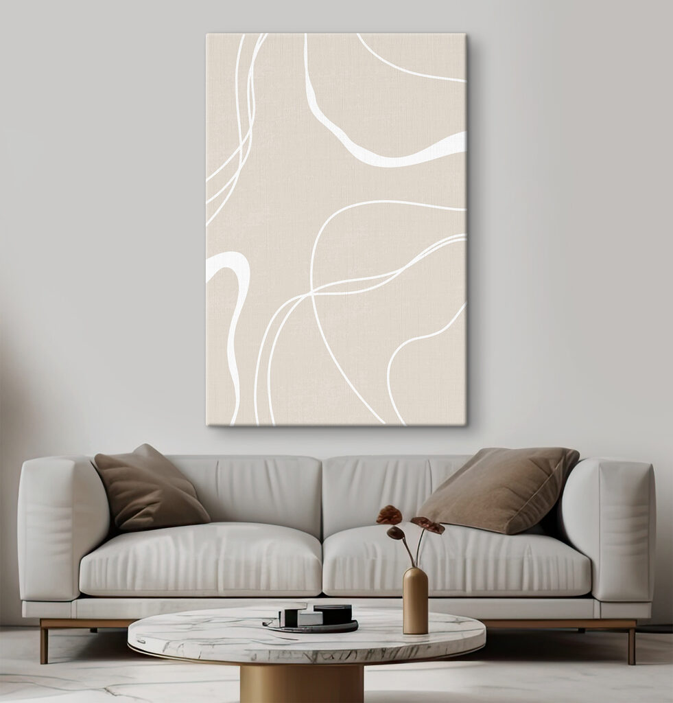 A white lines on a beige background A white lines on a beige background
