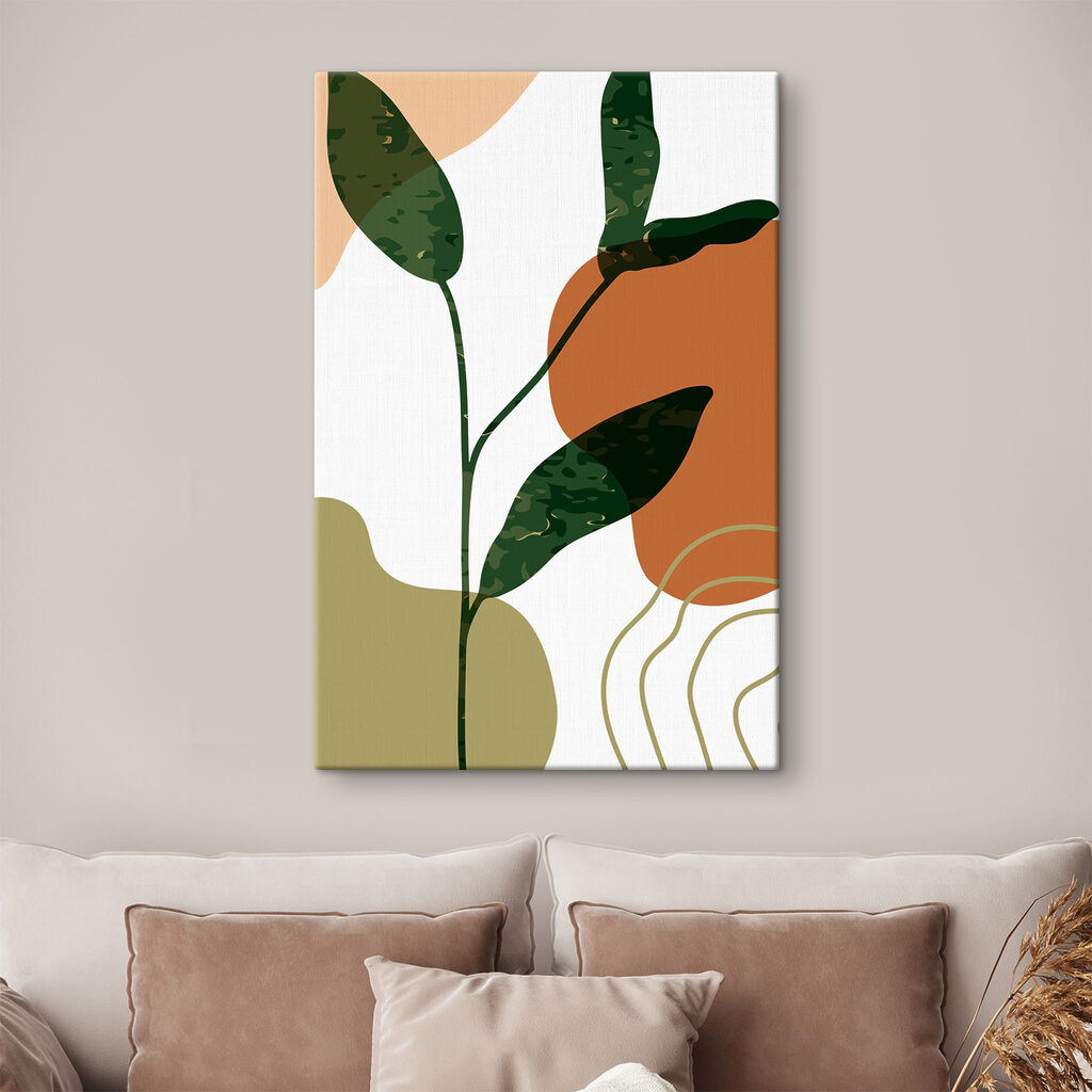 A green plant with brown and orange spots A green plant with brown and orange spots