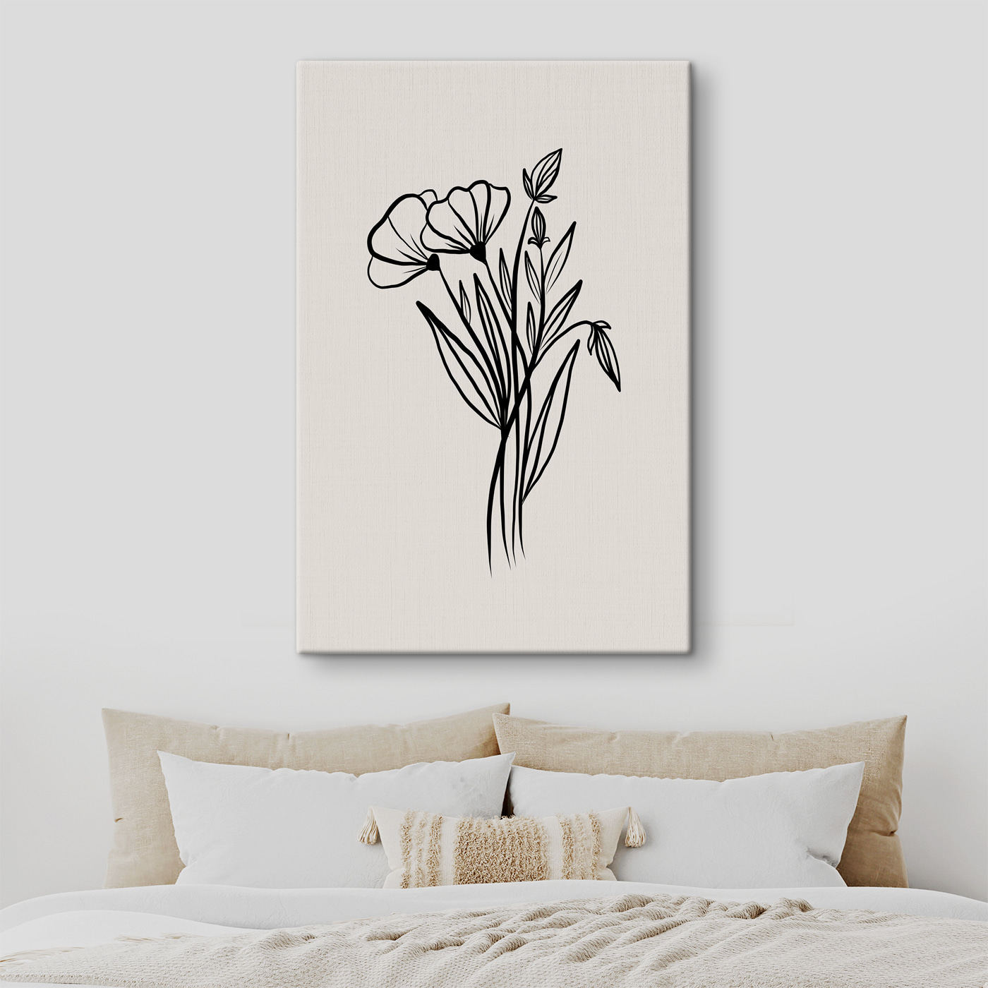 A drawing of flowers and leaves A drawing of flowers and leaves