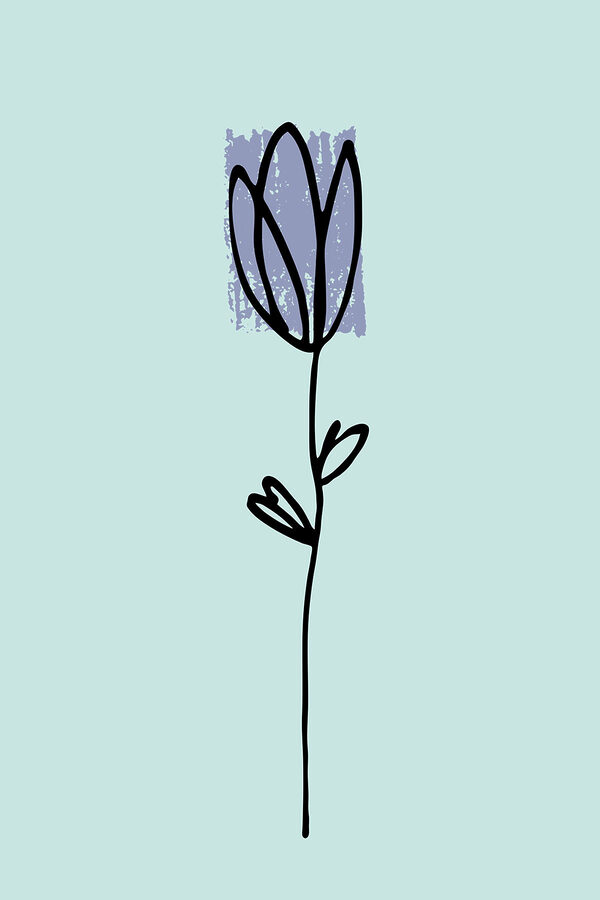 A drawing of a flower