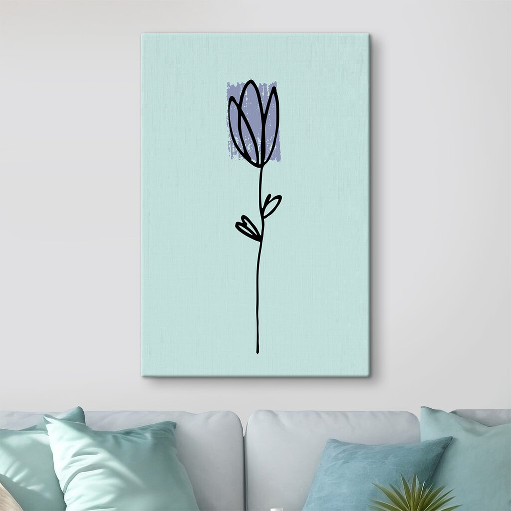 A drawing of a flower