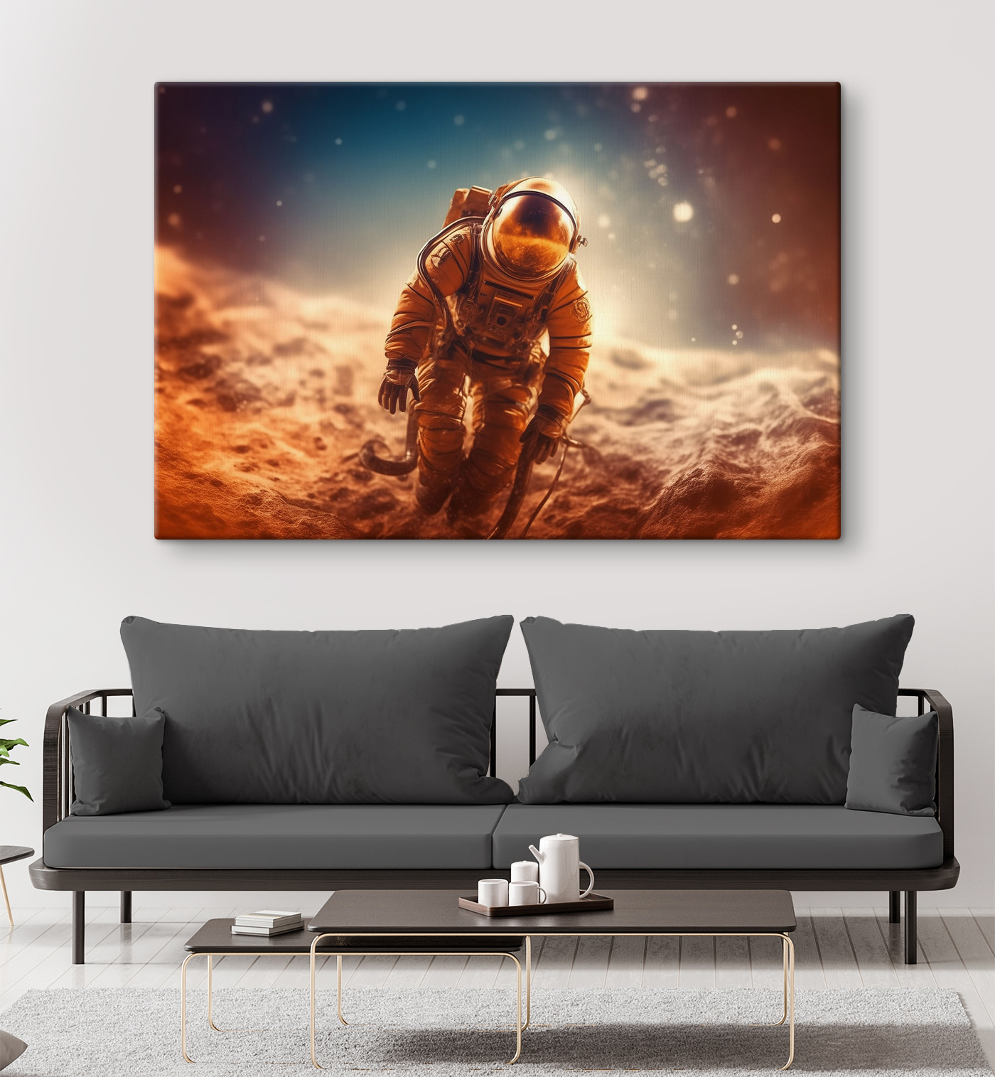 An astronaut in a space suit