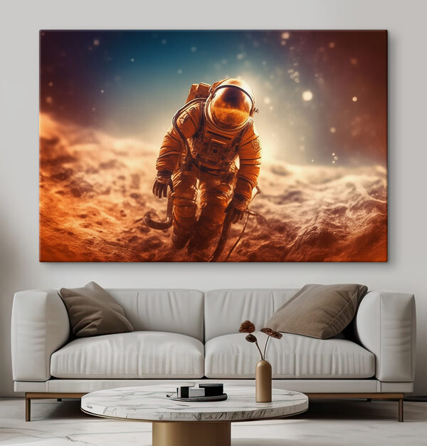 An astronaut in a space suit