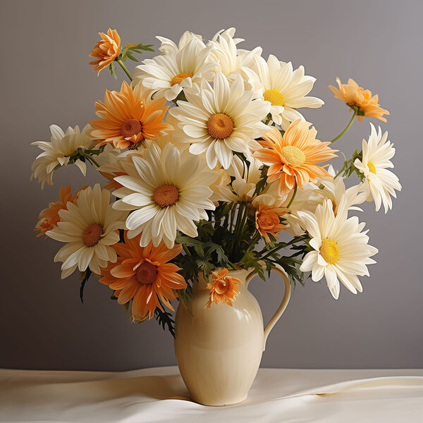 A vase of flowers on a table A vase of flowers on a table