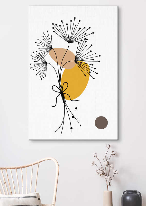 A black and yellow flower