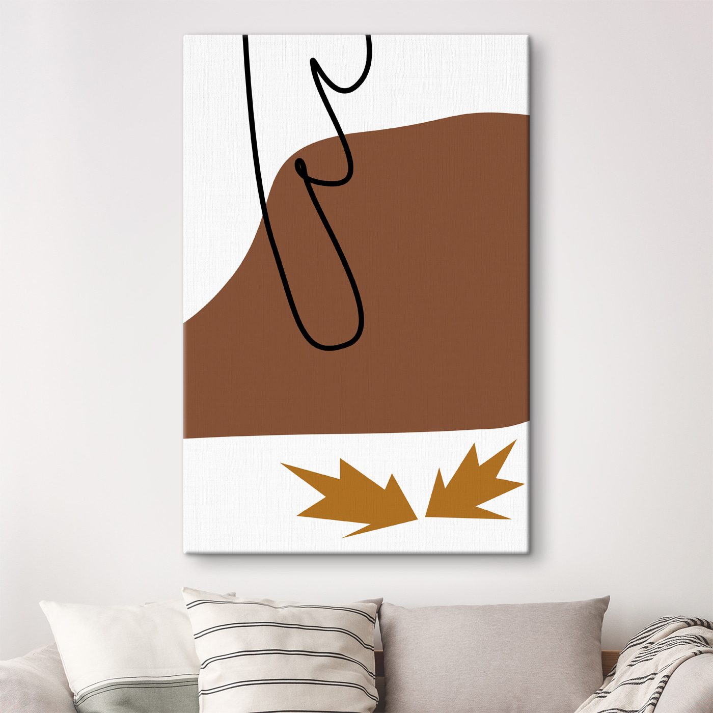A brown and black drawing