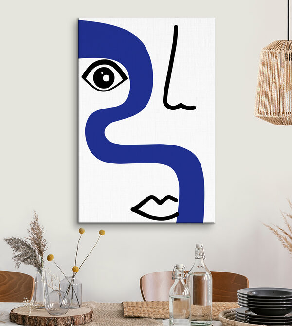 A blue and black face A blue and black face