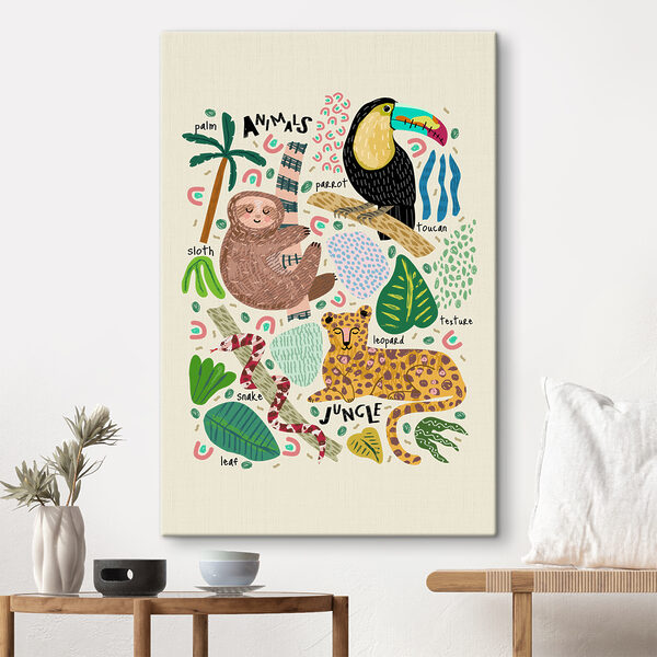 Cuadros Un conjunto de animales y plantas